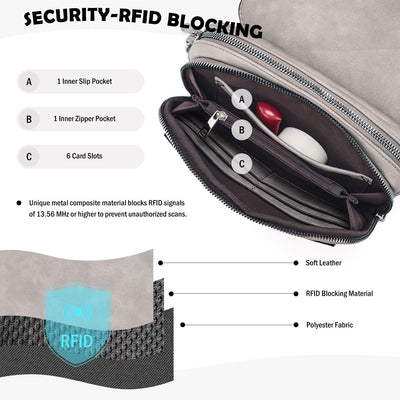 Handy Umhängetasche, Vegan Leder Crossbody Bag Umhängetasche mit verstellbarem abnehmbarem breitem Riemen