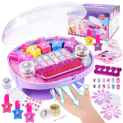 Nail Studio Enfants Filles, Cadeaux pour Filles Ensemble de vernis à ongles, Nail Art Enfants 6-10