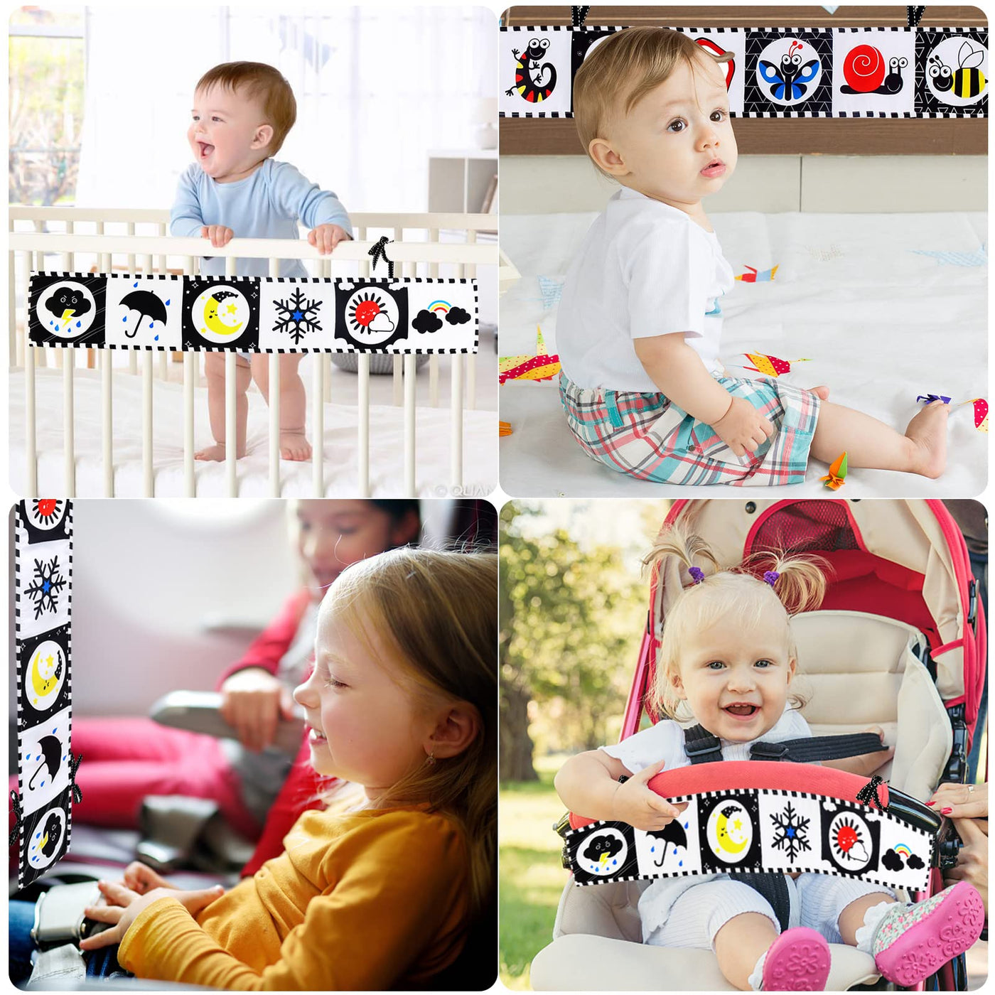 Book baby toys, Contrast cards baby book baby cloth book, Feel book baby, Double-sided soft cloth book with mirror