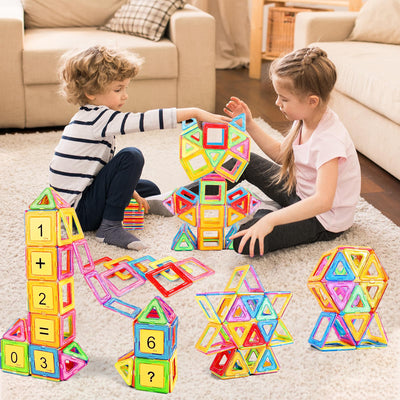 Magnetic building blocks, 52 pieces magnetic building blocks, 3D magnetic building block set