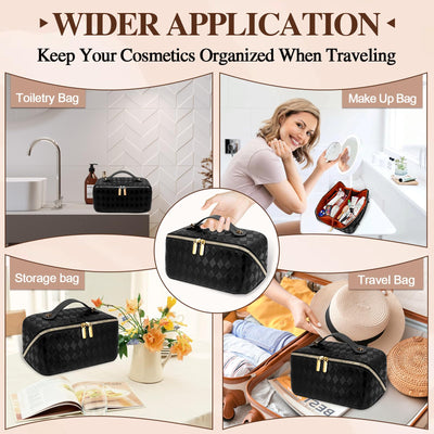 Cosmetic Bag Portable Travel Make-up Bag with Large Capacity Waterproof Organizer