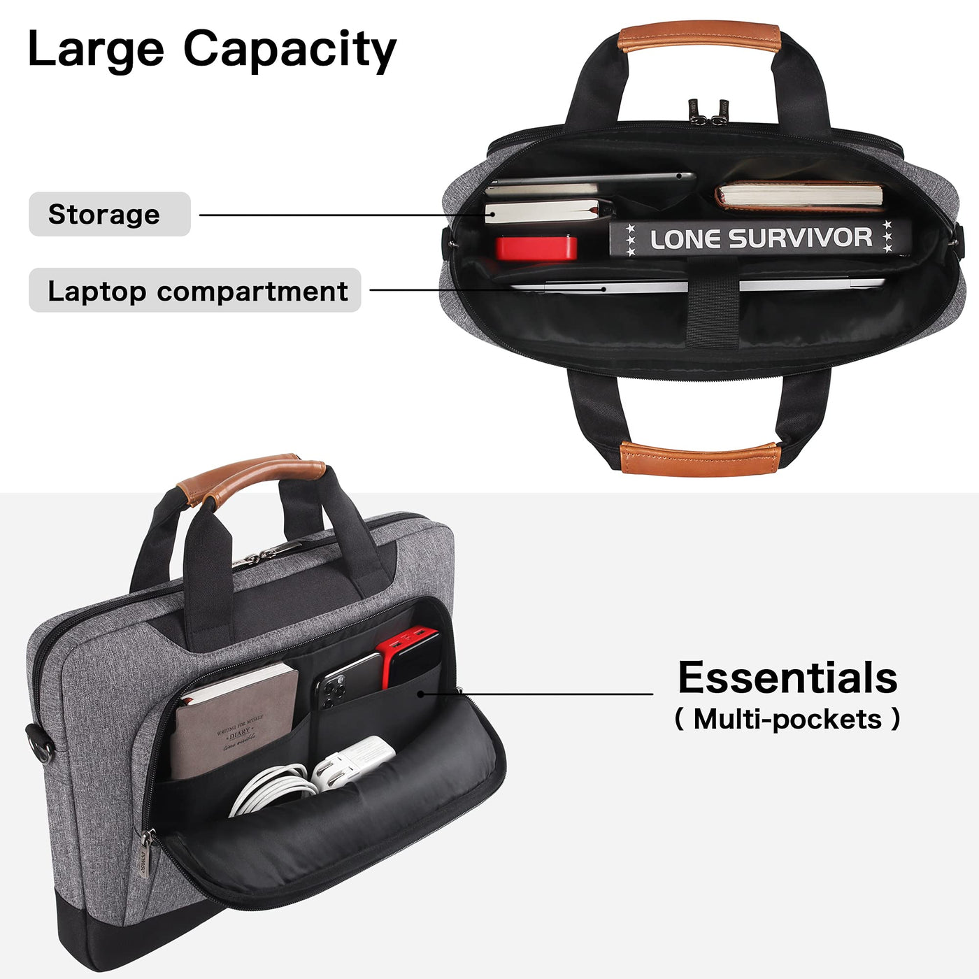 Housse de protection pour ordinateur portable Mallette d'affaires Sac à bandoulière pour ordinateur portable