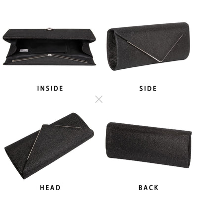 Clutch Lederhandtaschen mit abnehmbarer Kette