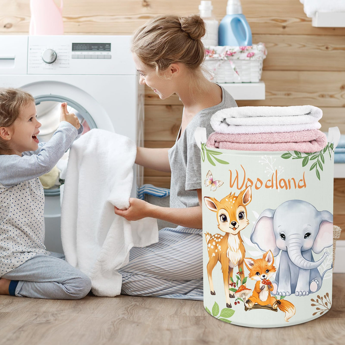 Baby laundry basket Clothes storage basket for children's room