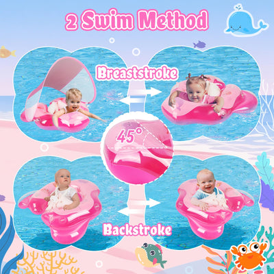 Babyschwimmring mit Sonnendach