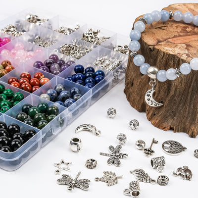Fabriquez votre Propre Ensemble De Bijoux, Perles Rondes En Pierres Précieuses Naturelles