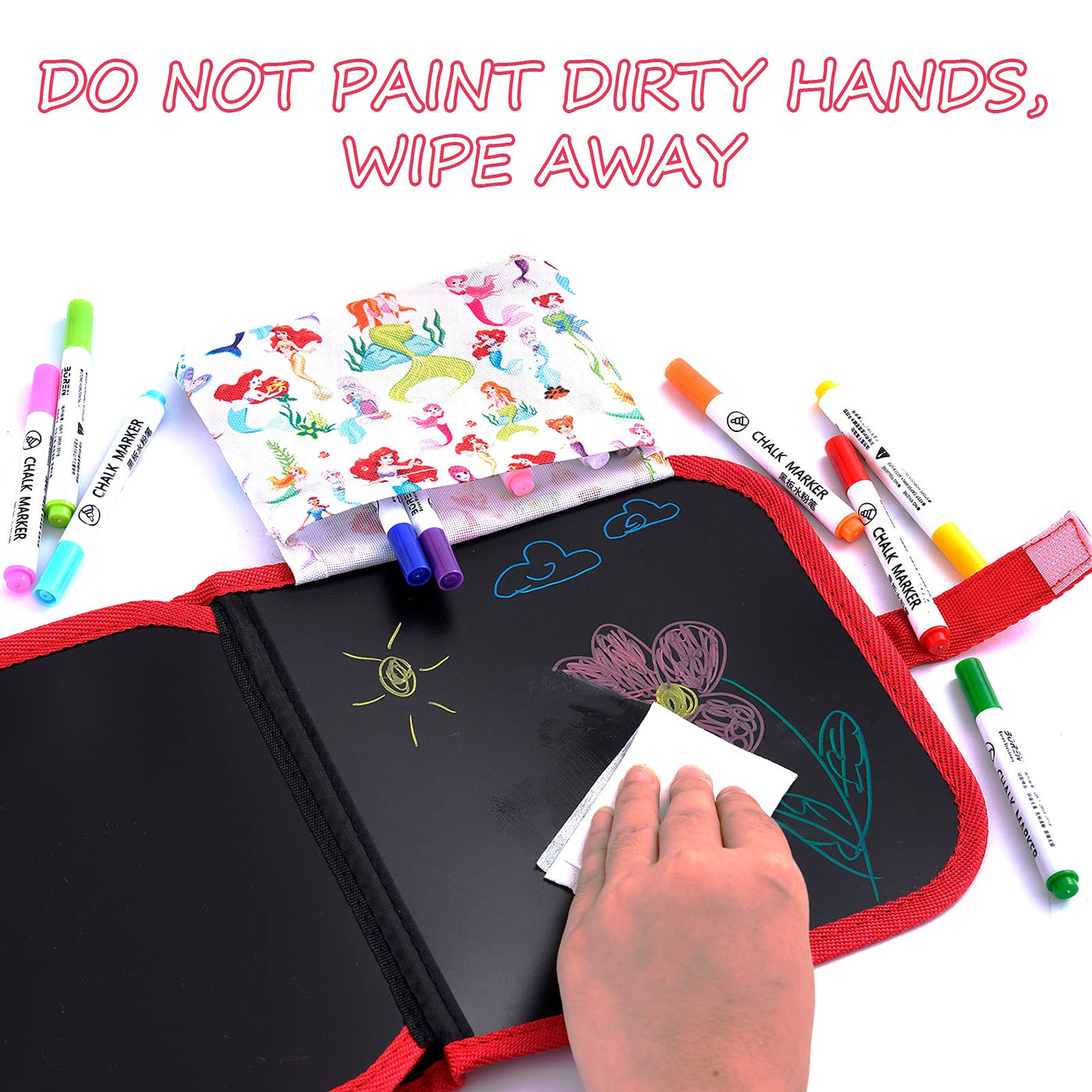 Wipe-off coloring book for children, portable graffiti drawing board