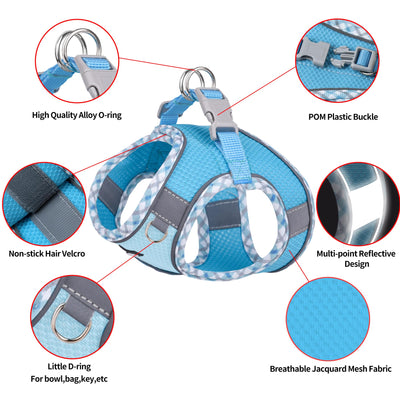 Vest for all weather, reflective pet tableware