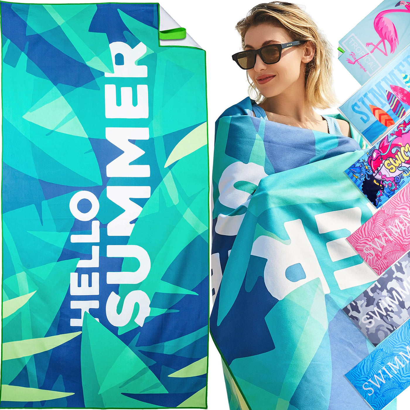 Serviette de plage Large, serviette en microfibre