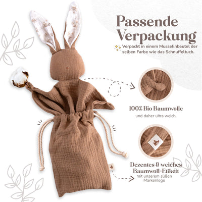 Doudou lapin pour bébé - Doudou en mousseline de soie comme cadeau de naissance /doudou bébé/ doudou bébé