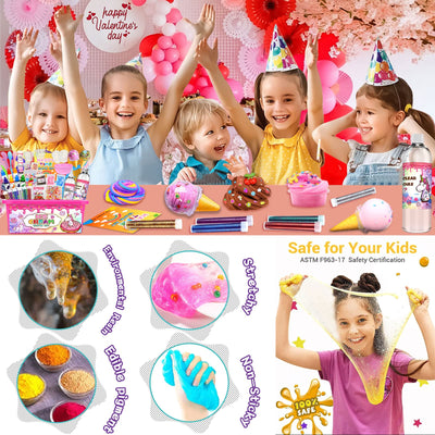 DIY slime set, slime kit for crystal slime, glitter slime, unicorn slime, for children, fluffy slime, DIY set