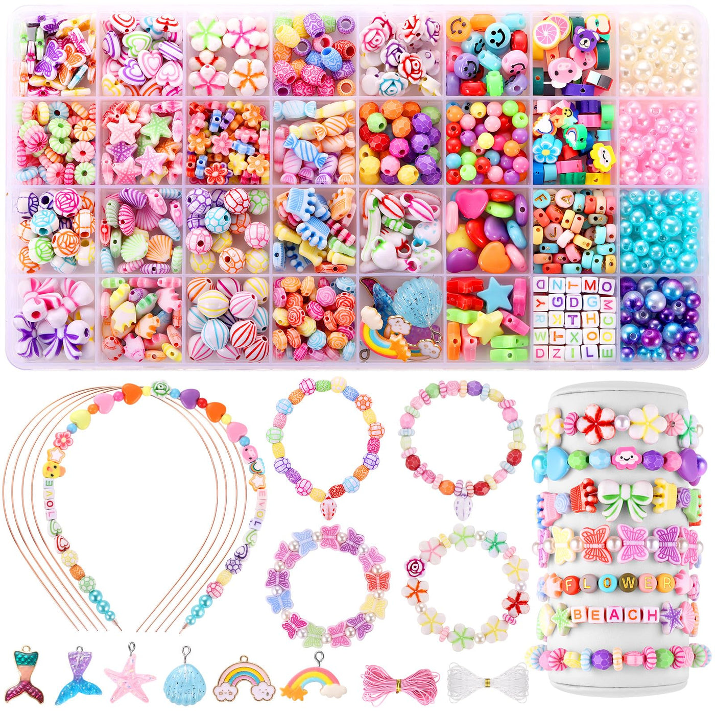 32 colors bead set craft kit