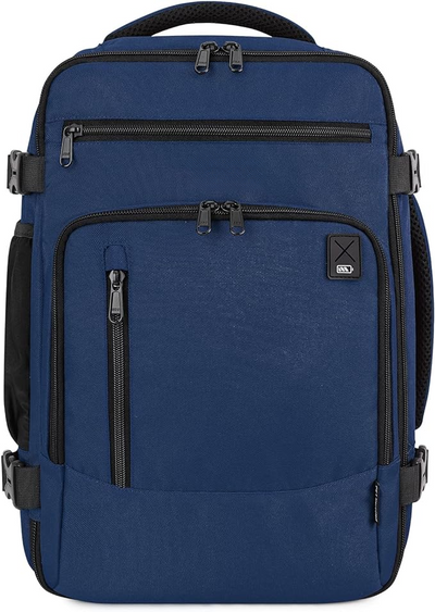 Backpack for Ryanair Aeroplane Travel Backpack Hand Luggage Laptop Daypacks PET Recycled Environmentally Friendly Backpack Waterproof Under Seat 20 L Small, Blue