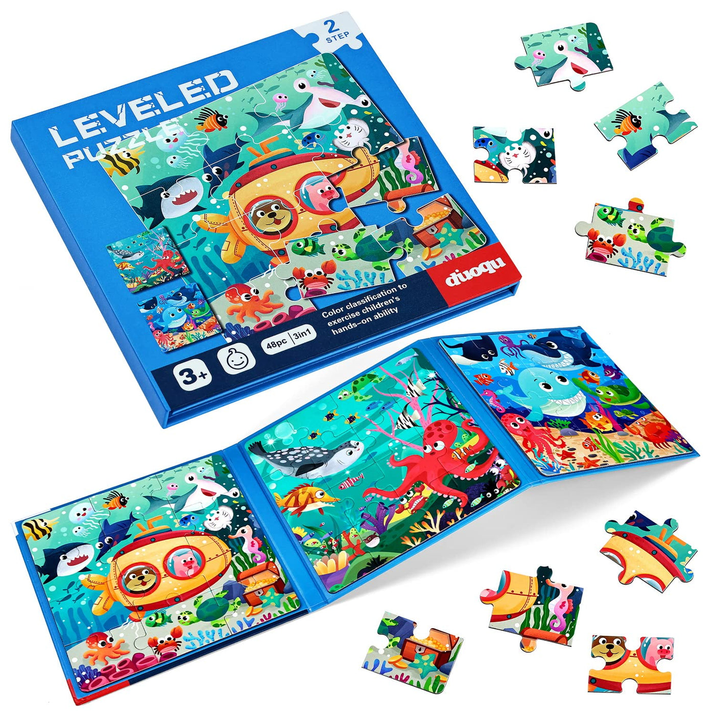 Children's puzzle magnetic puzzle sea animal puzzle for children puzzle