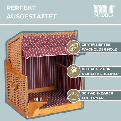 chaise de plage pour chien, osier PE avec housse de protection pour jardin, patio, salon, panier de plage, panier pour chien