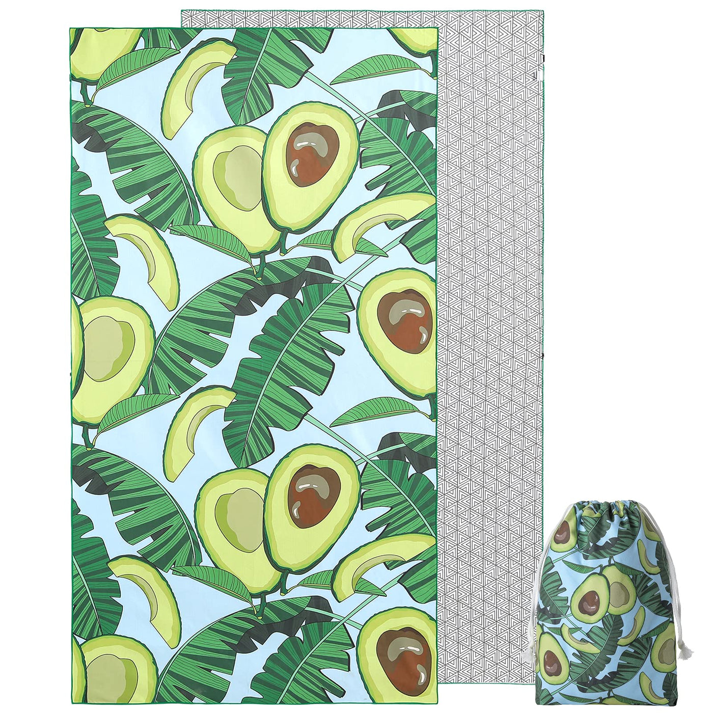 Serviette de plage en Microfibre avec Sac