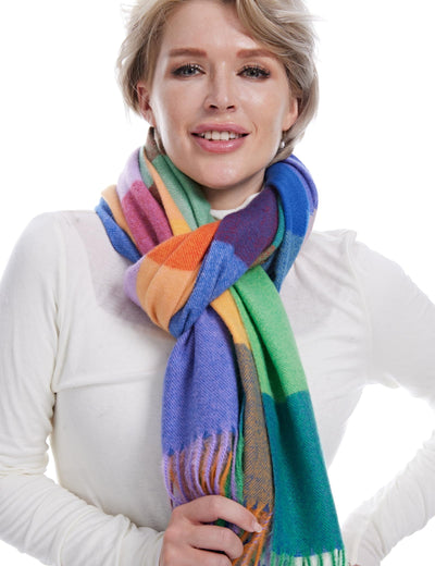 Plaid Warm blanket scarf for winter