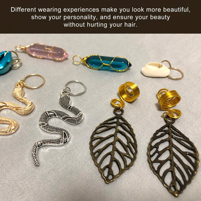 Pack of 180 Dreadlocks Jewellery, Dreadlocks Decoration Loc Hair Accessories for Women Braids Hair Accessories Imitation Wooden Beads Gold Metal Hair Rings Hair Cuffs Hair Bools Pendant for Braids