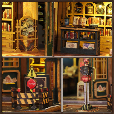 Kit de Maison de Poupée Miniature DIY, Kit de construction de maison de Poupée en Bois, Kit de Maison Miniature avec Lumière LED et Mouvements