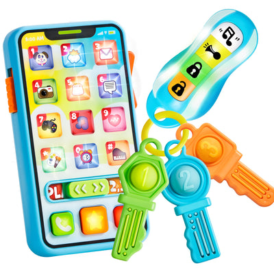 Smartphone, Phone, Play Phone keyfob key toy set children toddler cell phone toy