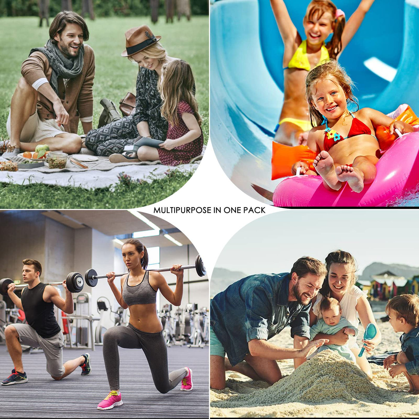 Sac de plage en maille grand pliable avec sac isotherme étanche