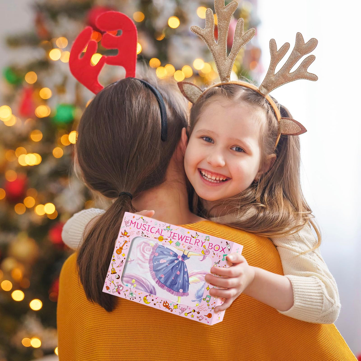 Jewelry box with music, children's jewelry box music box with spinning ballerina