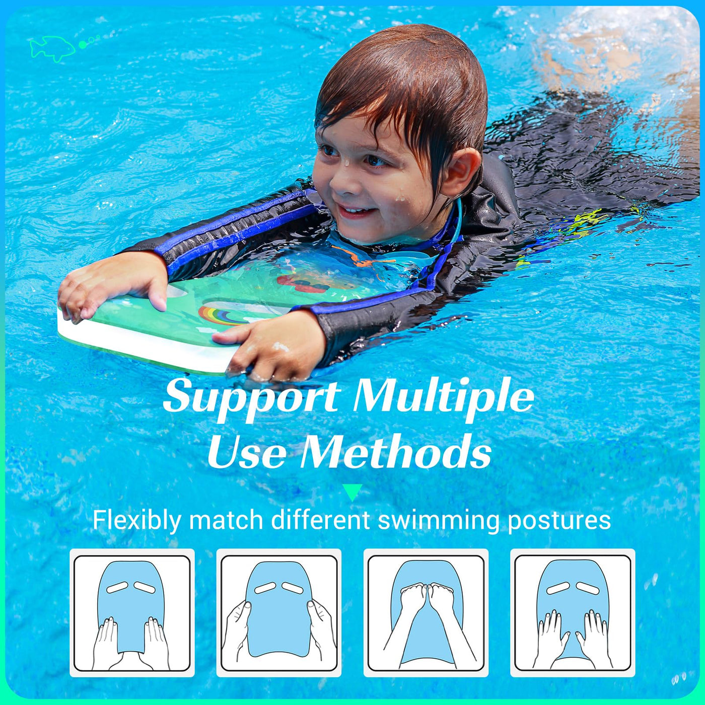 Swimming board for children adults with handles