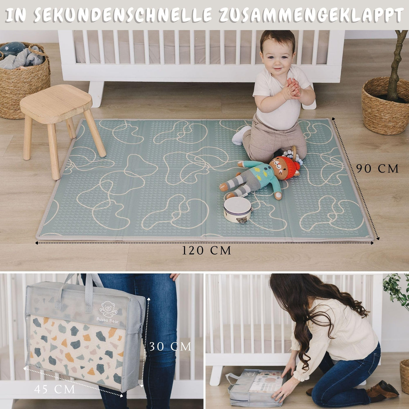 Children's mat Reversible and non-toxic Thick foldable waterproof foam