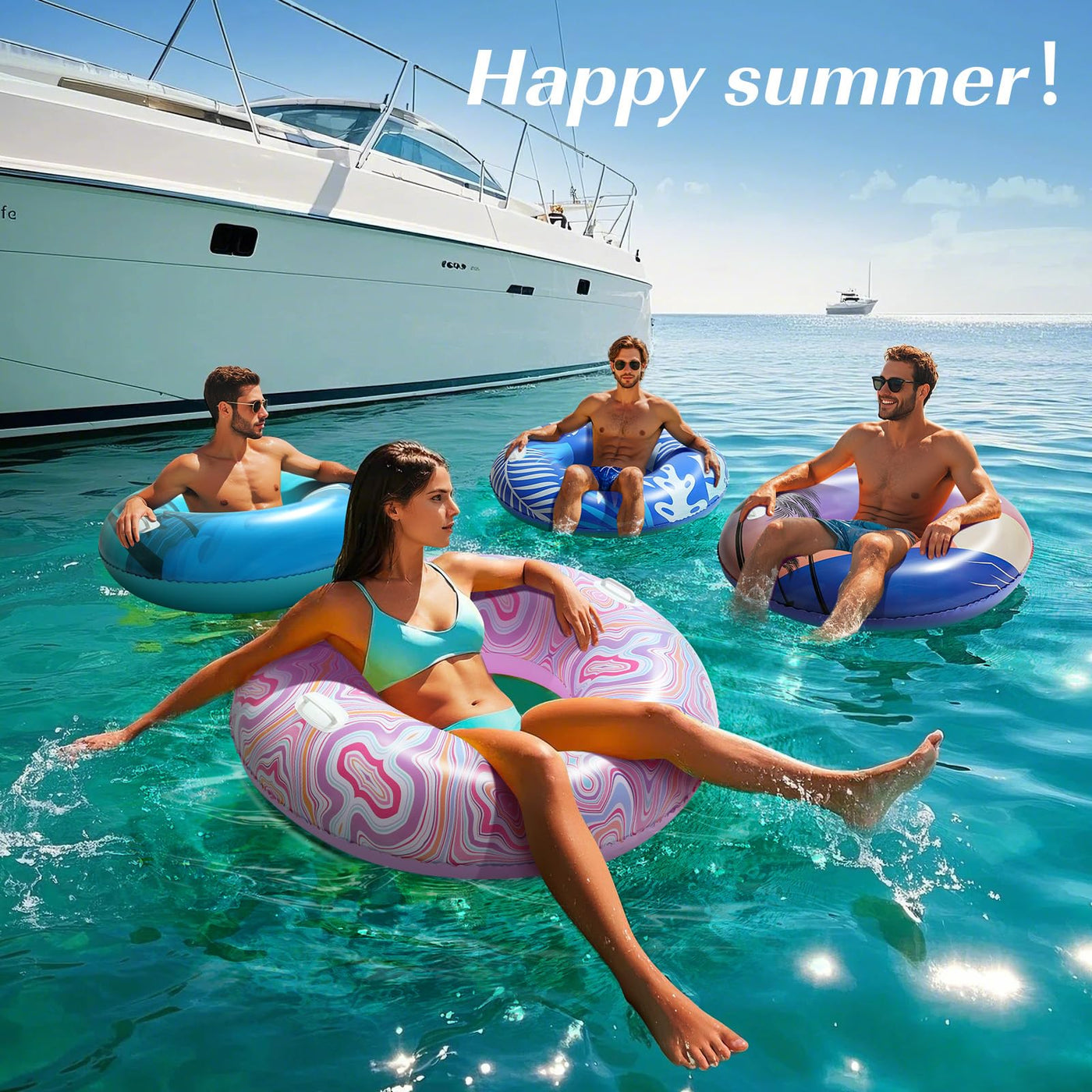 Anneau de piscine pour adultes, avec poignée