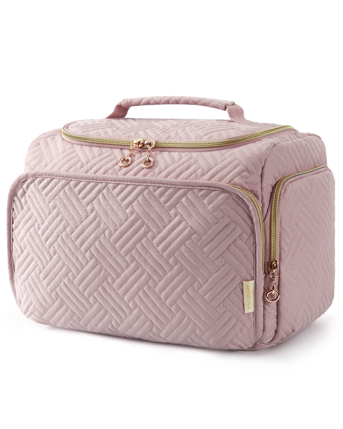 Travel toiletry bag, large wide open travel bag for toiletries, make-up, cosmetic bag with handle