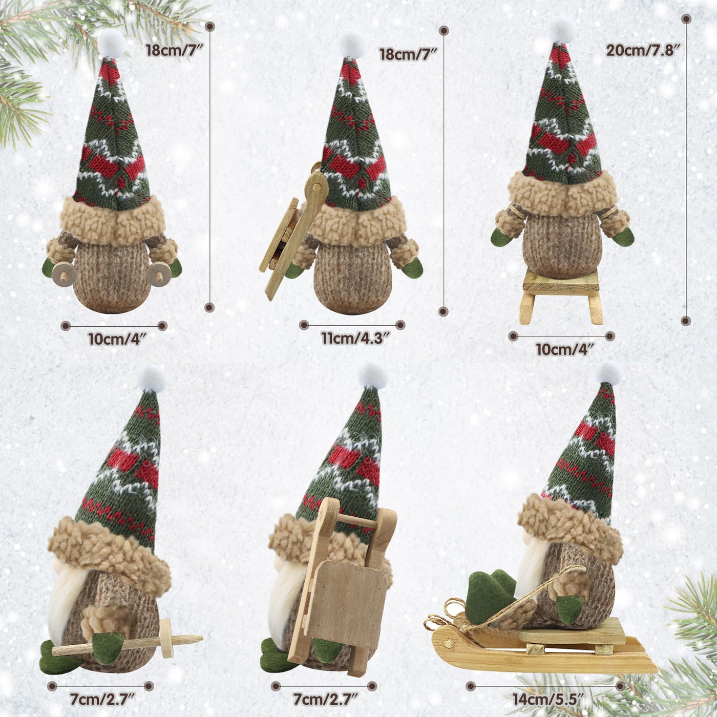 Christmas gnome set of 3 gnome figures Christmas decoration Christmas decorations gnome accessories for home kitchen decoration