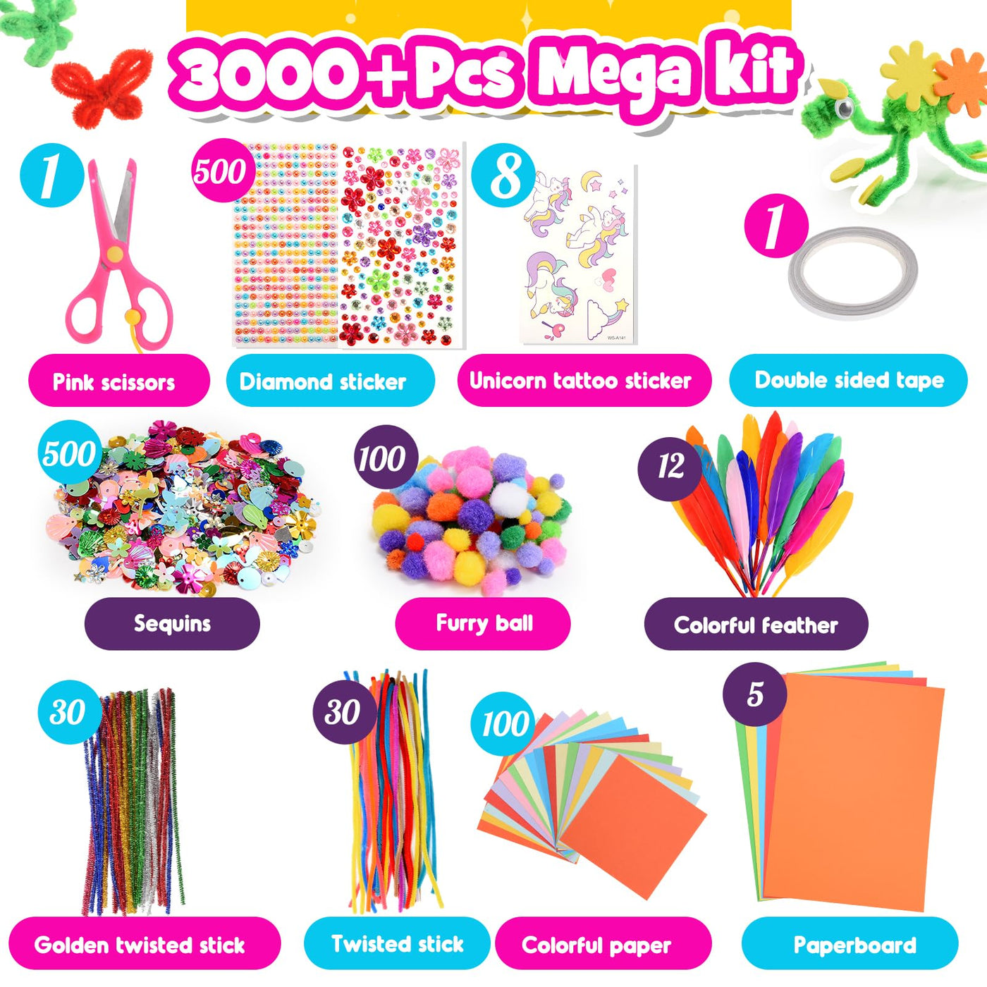 Kit de bricolage 3000 pièces pour enfants kit de bricolage pour enfants Pâques