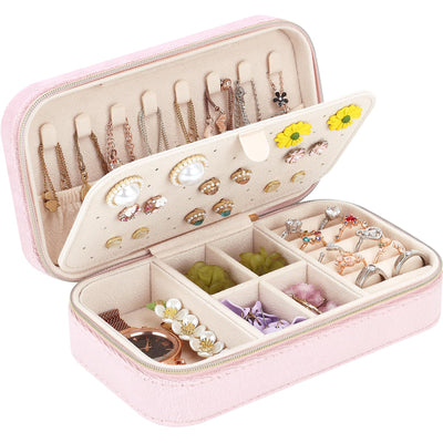Petite Boîte à Bijoux de Voyage En Velours