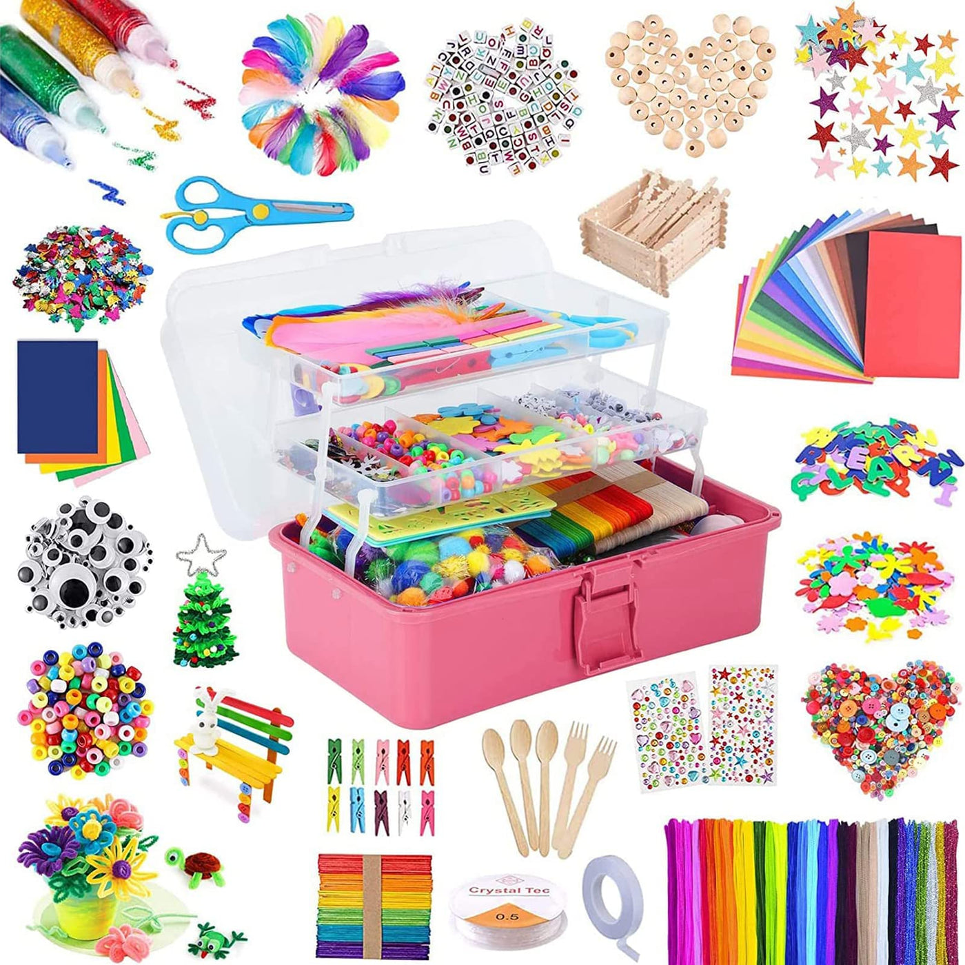 Craft kit children,  DIY craft kit children, craft supplies scrapbooking, craft supplies for children craft kit