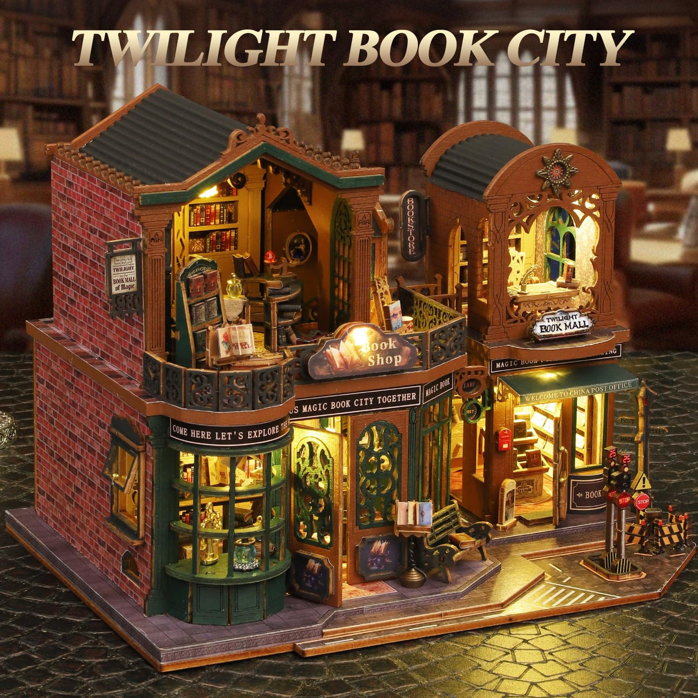 Kit de Maison de Poupée Miniature DIY, Kit de construction de maison de Poupée en Bois, Kit de Maison Miniature avec Lumière LED et Mouvements