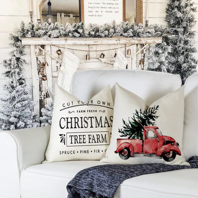 Cushion cover set of 4 cushion cover Christmas cushion covers decorative cushions linen cushion covers for decoration Christmas sofa