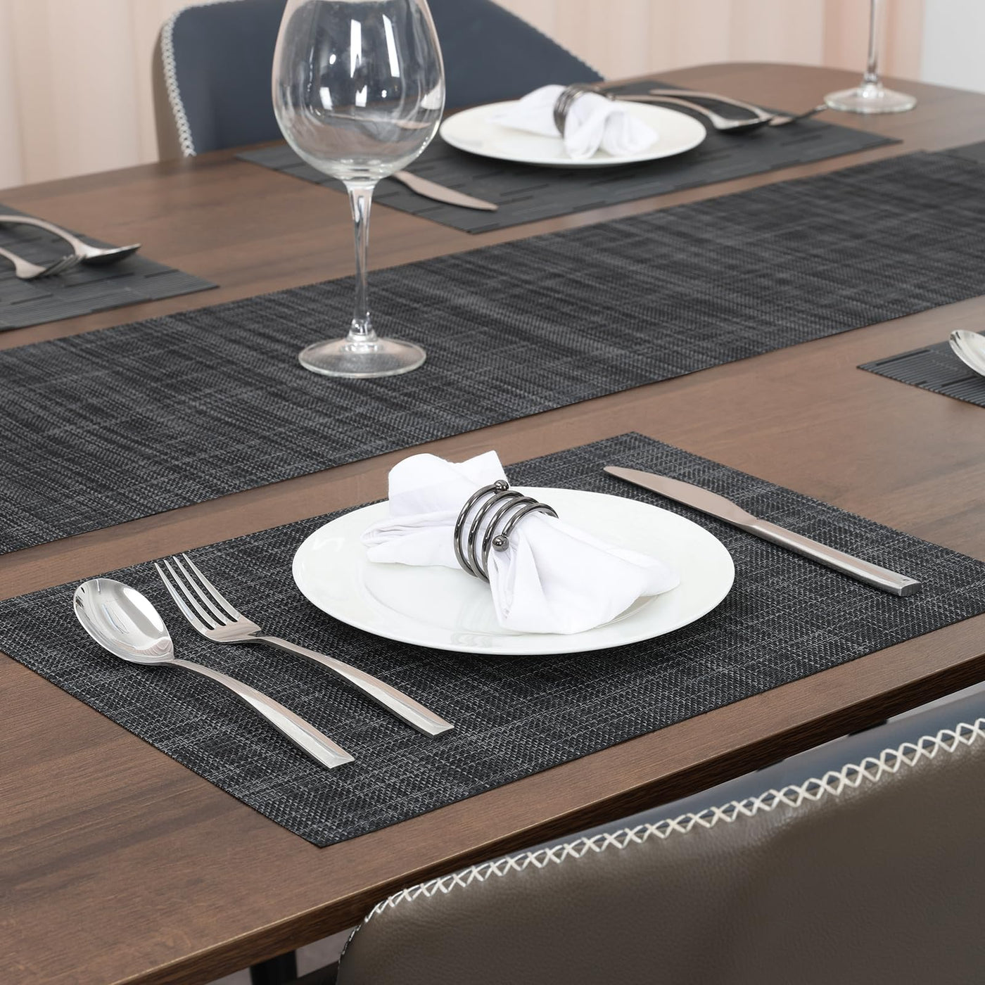 Set de 6 sets de table lavables, sets de table tissés antidérapants résistants à la chaleur