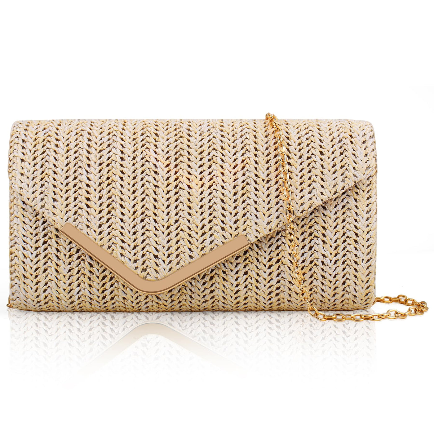 Clutch Lederhandtaschen mit abnehmbarer Kette