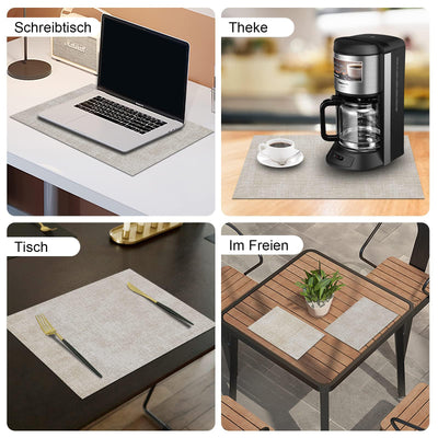 Set de 4 sets de table lavables, sets de table imperméables, beaux sets de table