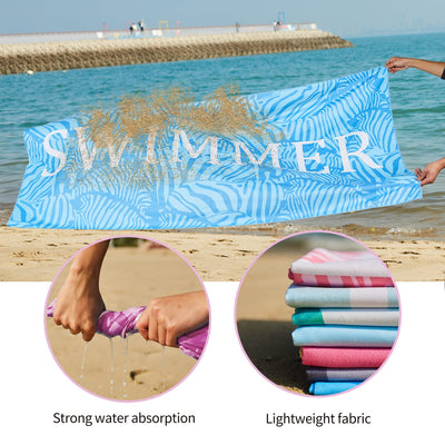 Serviette de plage Large, serviette en microfibre