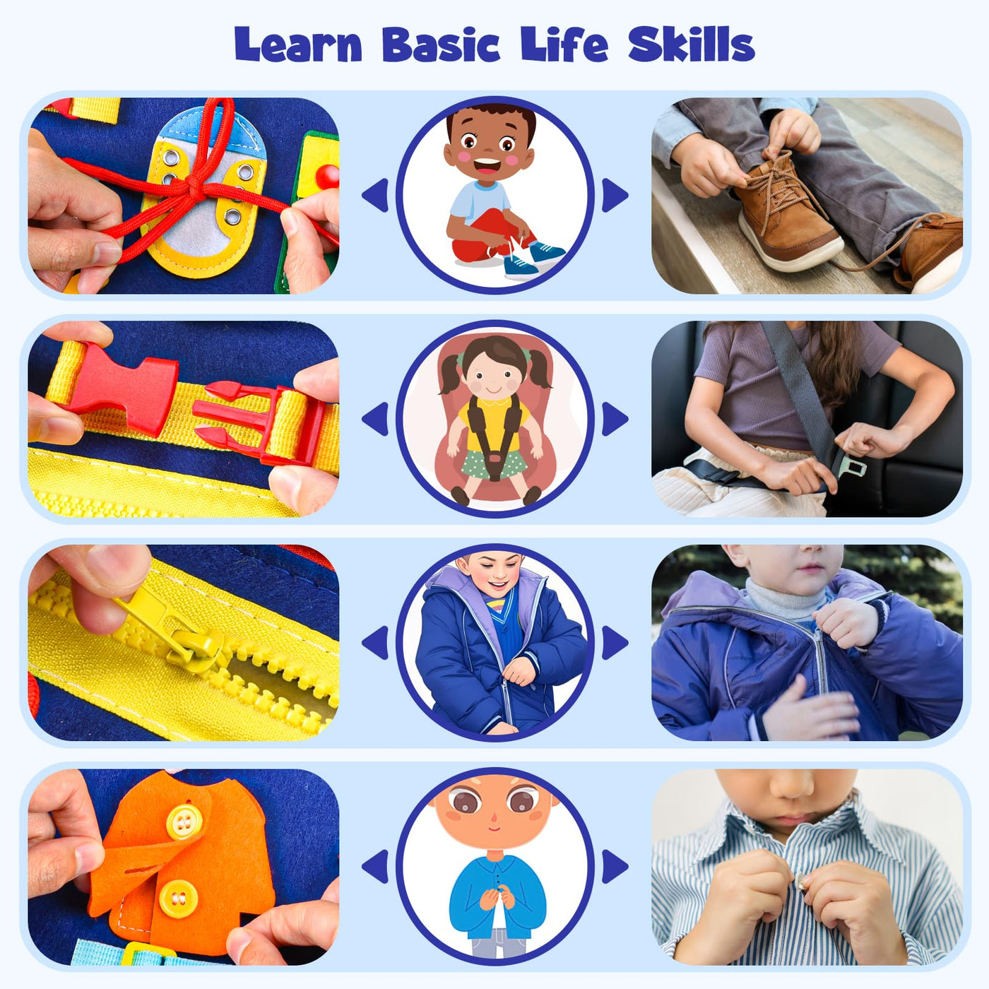 Busy Board Toys - Activity Board for Toddlers