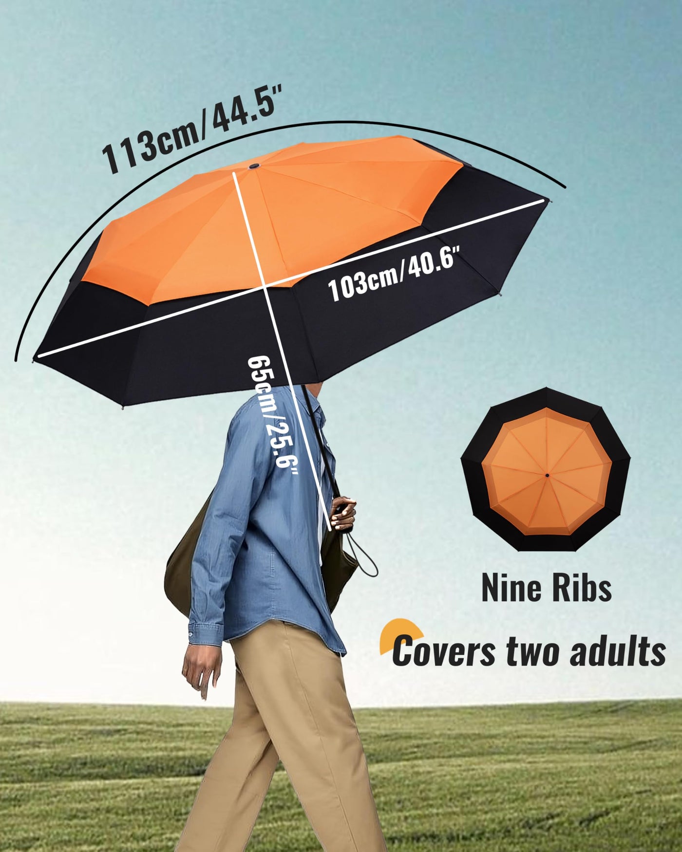 Parapluie de Voyage Compact Grand Storm Fes