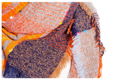 scarf thick knitted scarf plaid neckerchief scarf poncho