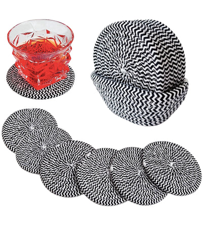 Verres à sous-verre Boho avec panier de rangement