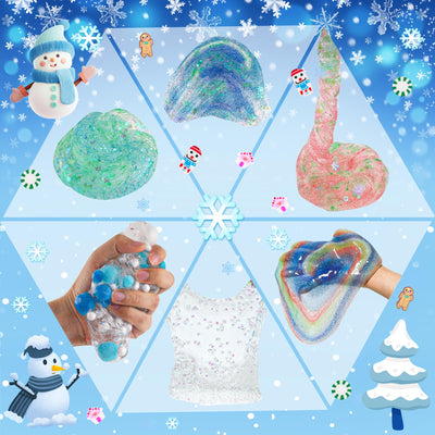 Build a Snowman Kit with clay and children's Clear Slime