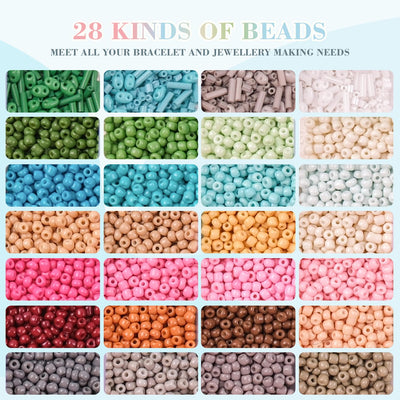 Beads for Bracelets DIY Tubular Beads 2 Holes Beads Set Make Bracelets By Yourself