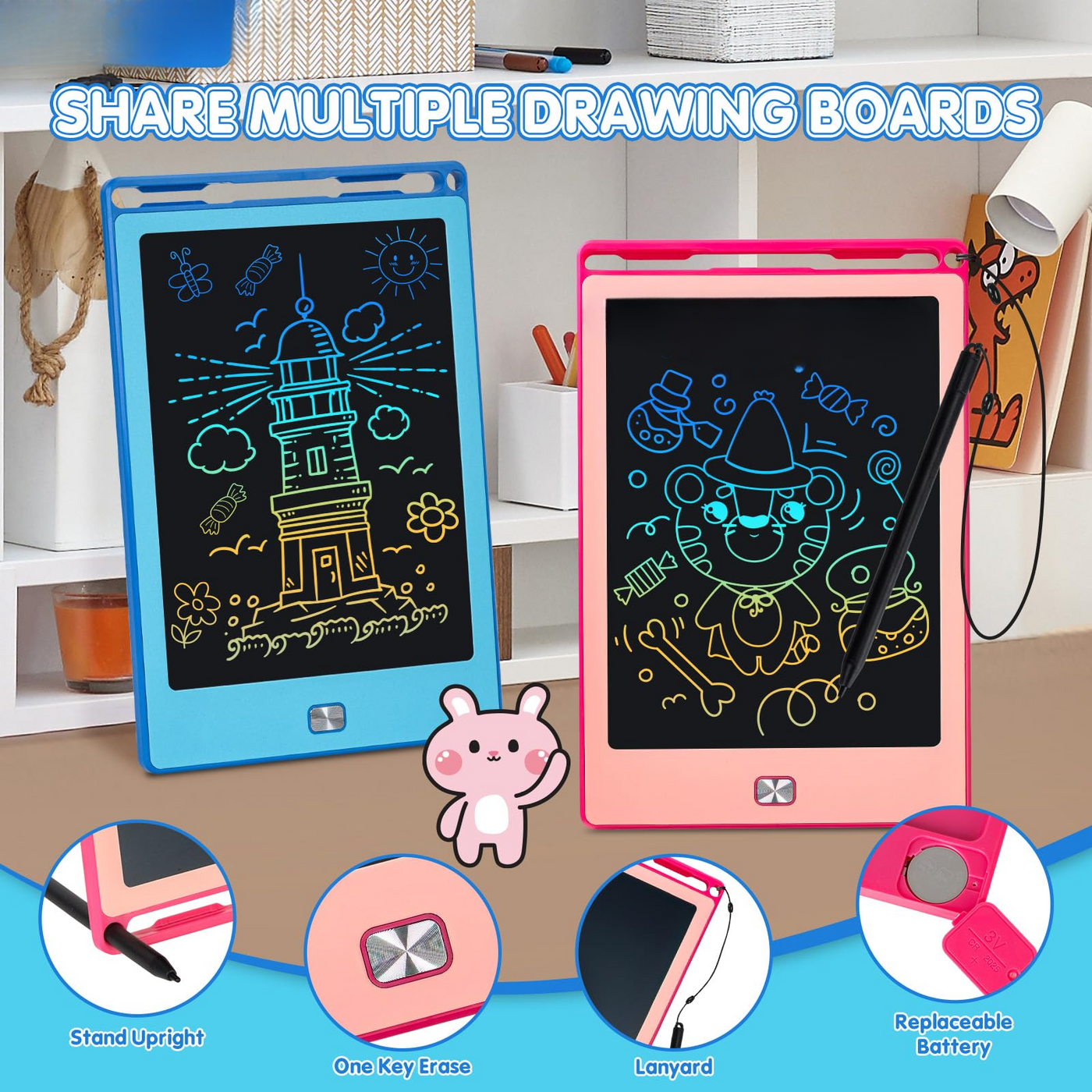 Magic tablet painting board ,LCD writing tablet children educational learning travel toys