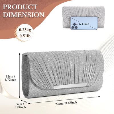 Sac de soirée, sac à main à la mode, pochette de mariage élégante, sac à chaîne enveloppe