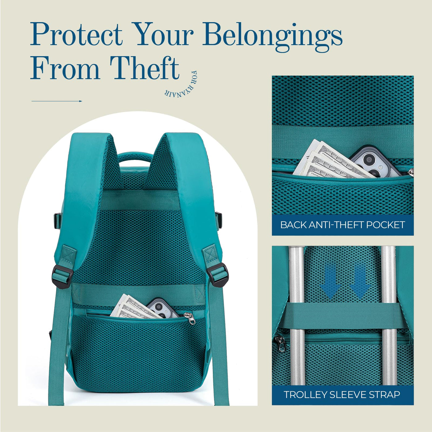 Bagages à main Sac à dos Sac à dos de voyage Bagages de cabine