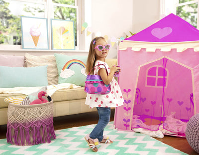 Princess Bag for Kids, 8 Piece Toy Bag with Toy Make-Up, Wallet, Mobile Phone, Keys and More for Kids From 3 Years of Age